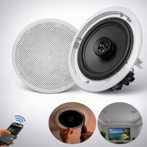 Caixa de Som Le Son Embutir Bluetooth Arandela Redonda 70W RMS Ativa e Passiva
