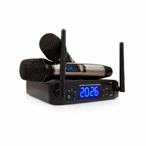 Microfone Sem Fio Duplo Le Son Digital Ls926 Profissional Cor Cinza-escuro