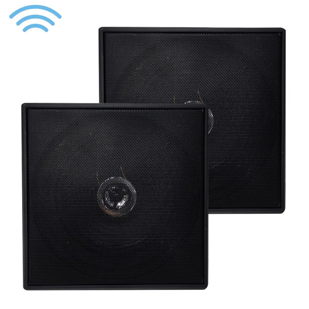 Sistema Digital Linx Quadrado Preto - Leson - Microfones e som ambiente