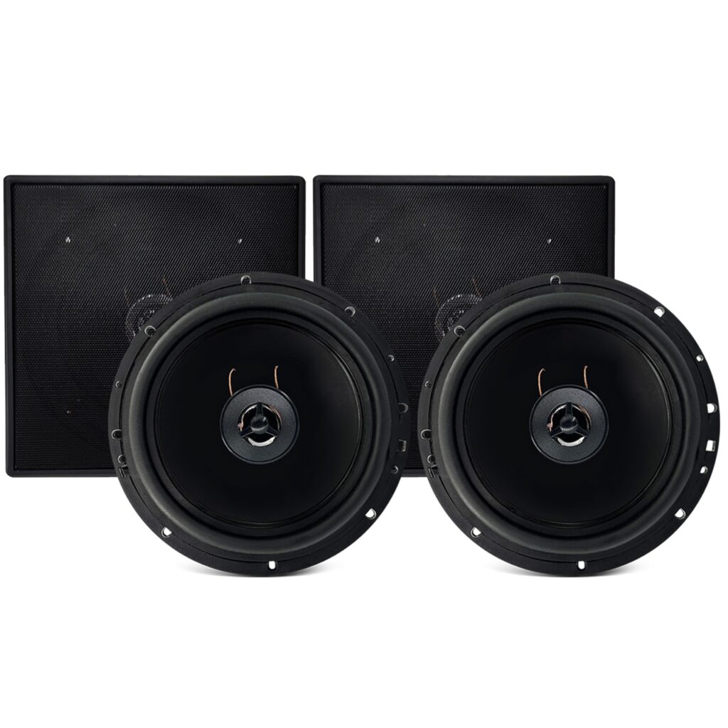 Sistema Digital Linx Quadrado Preto - Leson - Microfones e som ambiente