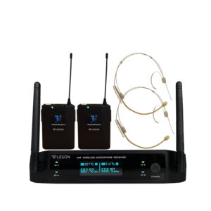 MICROFONE SEM FIO LS 962 TRANSMISSOR + 2 HEADSETS OMNIDIRECIONAL BEGE  2AMLS9622