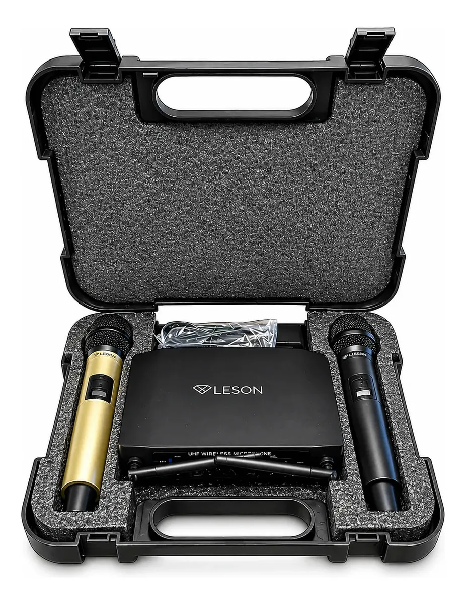 Microfone Duplo Sem Fio Leson FX2200 - Sistema Digital UHF 96 Canais - Imagem 8