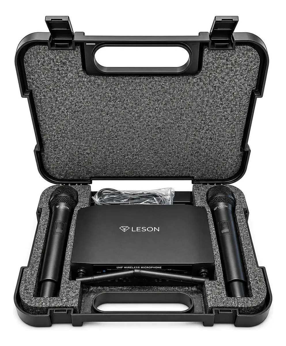 Microfone Duplo Sem Fio Leson FX2200 - Sistema Digital UHF 96 Canais - Imagem 6